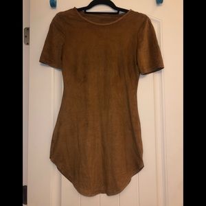 Brown Suede Tunic Dress